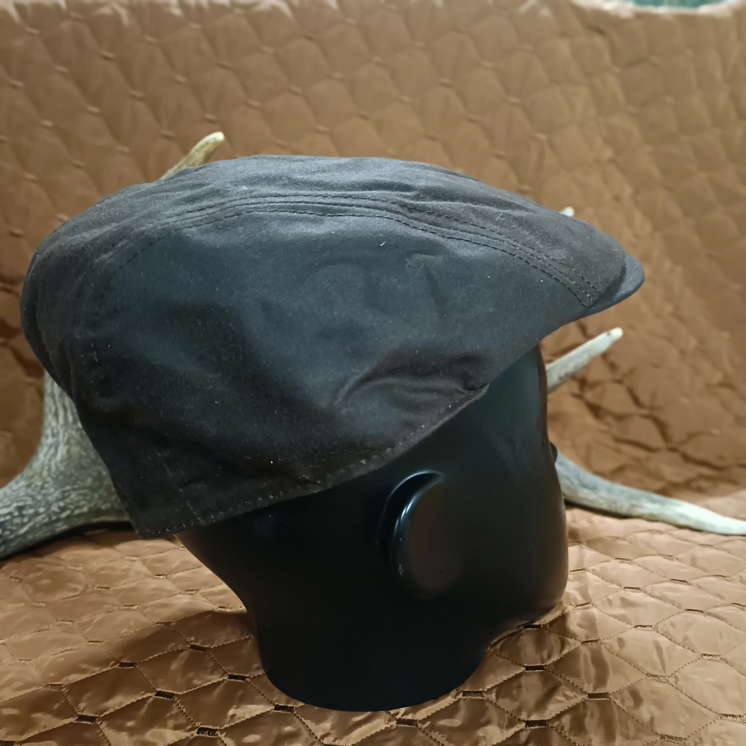Casquette marron en coton huilée – Image 2