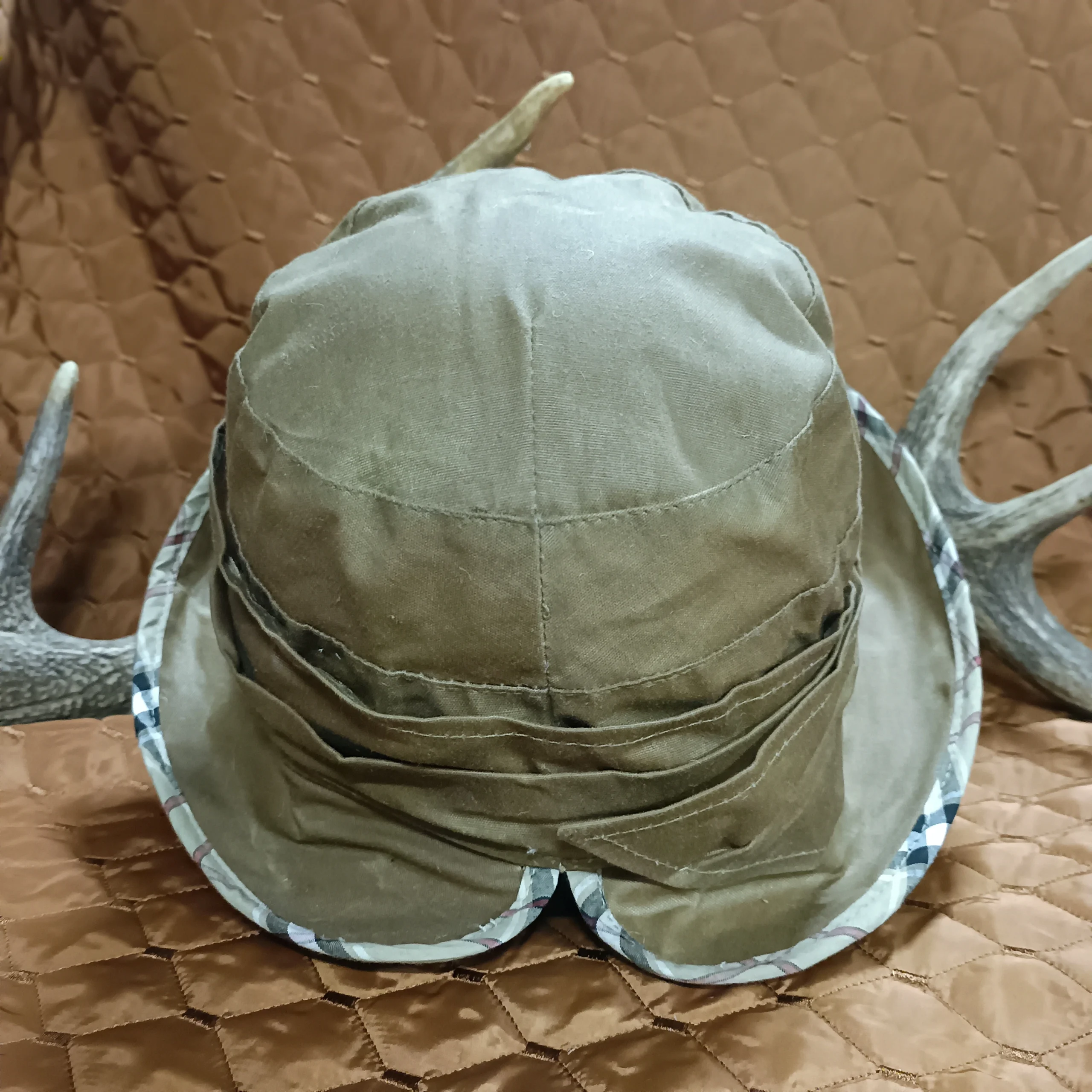 Chapeau coton huilé marron clair – Image 2