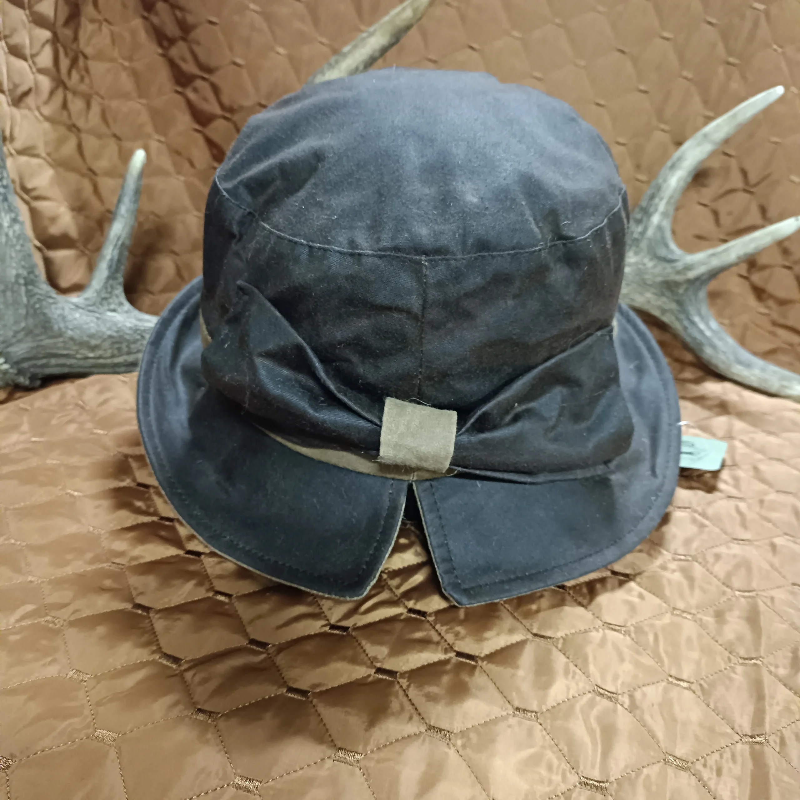 Chapeau coton huilée marron – Image 2
